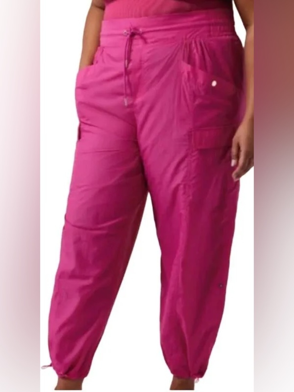 Athleta x Alicia Keys High Waist Cargo Utility Jogger Pants Nylon size 22w